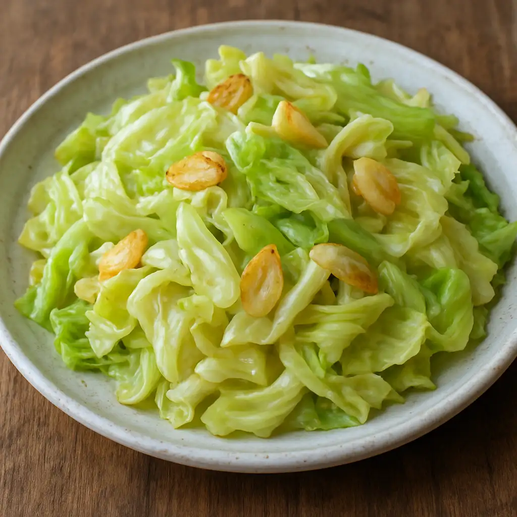 蒜炒高麗菜 食譜成品照